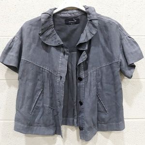 ISABEL MARANT Linen Cropped Jacket